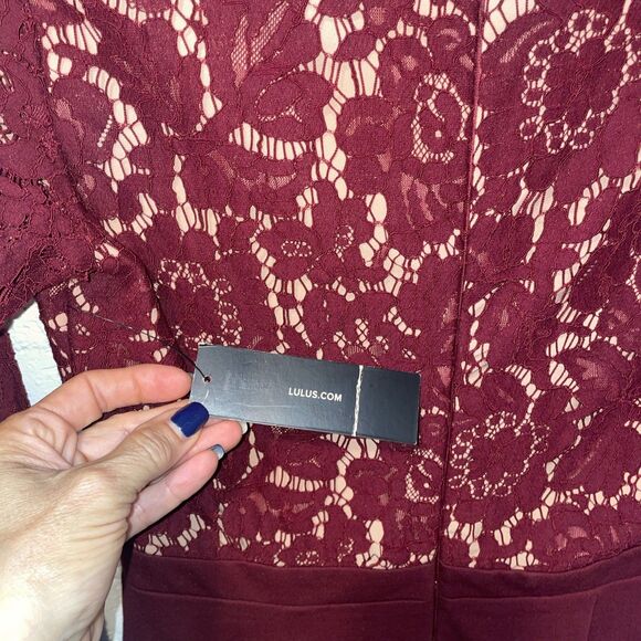 Bodycon Fairy Grunge Sexy Lulus Swoon’er Or Later Dress Long Sleeve M NWT - Picture 7 of 8